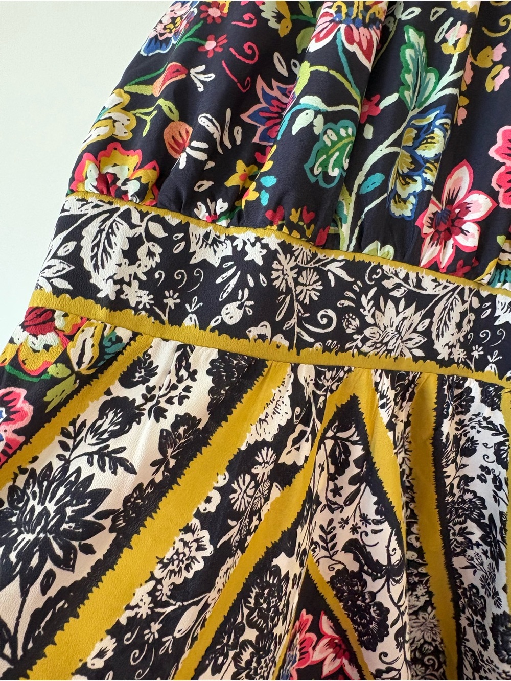Eliza J navy Floral Halter Maxi with handkerchief hem - Picture 11 of 15
